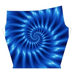 Glossy Electric Blue Spiral Fractal  Yoga Cropped Leggings from ArtsNow.com Left