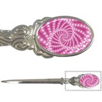 Glossy Pastel Pink Beaded Spiral Fractal  Letter Opener