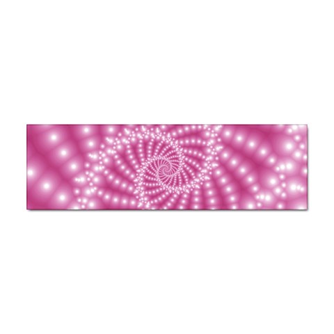 Glossy Pastel Pink Beaded Spiral Fractal  Sticker (Bumper) from ArtsNow.com Front