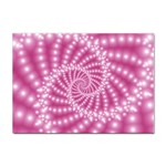 Glossy Pastel Pink Beaded Spiral Fractal  Sticker A4 (10 pack)