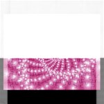 Glossy Pastel Pink Beaded Spiral Fractal  Jigsaw Puzzle (Rectangular)