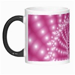 Glossy Pastel Pink Beaded Spiral Fractal  Morph Mug