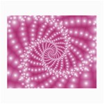 Glossy Pastel Pink Beaded Spiral Fractal  Small Glasses Cloth