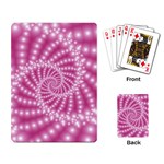 Glossy Pastel Pink Beaded Spiral Fractal  Playing Cards Single Design