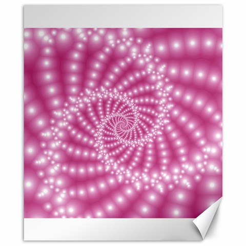 Glossy Pastel Pink Beaded Spiral Fractal  Canvas 8  x 10  from ArtsNow.com 8.15 x9.66  Canvas - 1