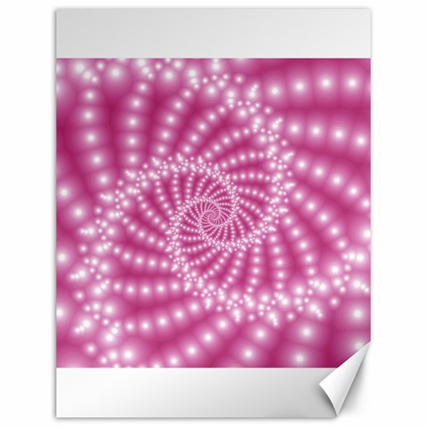 Glossy Pastel Pink Beaded Spiral Fractal  Canvas 12  x 16  from ArtsNow.com 11.86 x15.41  Canvas - 1