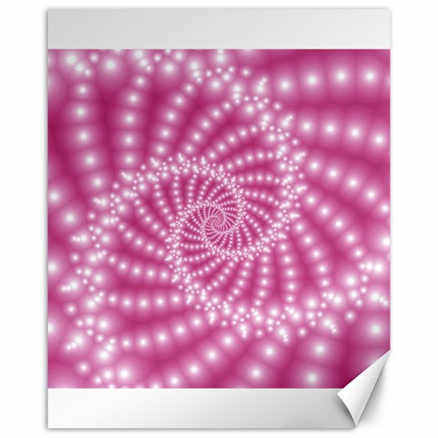 Glossy Pastel Pink Beaded Spiral Fractal  Canvas 16  x 20  from ArtsNow.com 15.75 x19.29  Canvas - 1