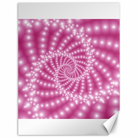 Glossy Pastel Pink Beaded Spiral Fractal  Canvas 18  x 24  from ArtsNow.com 17.8 x23.08  Canvas - 1