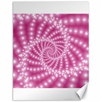 Glossy Pastel Pink Beaded Spiral Fractal  Canvas 18  x 24 