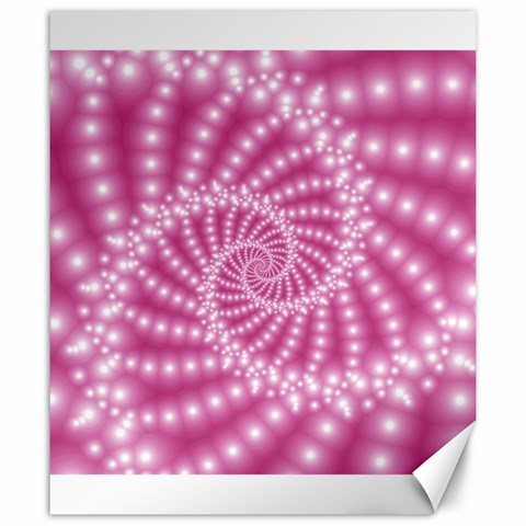 Glossy Pastel Pink Beaded Spiral Fractal  Canvas 20  x 24  from ArtsNow.com 19.57 x23.15  Canvas - 1