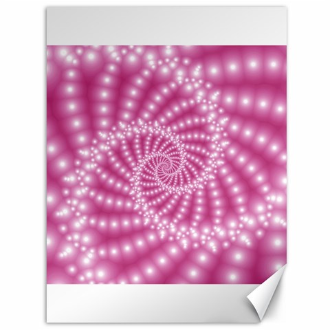 Glossy Pastel Pink Beaded Spiral Fractal  Canvas 36  x 48  from ArtsNow.com 35.26 x46.15  Canvas - 1