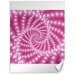 Glossy Pastel Pink Beaded Spiral Fractal  Canvas 36  x 48 