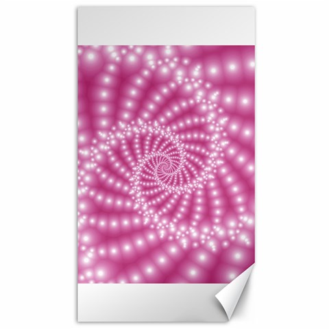 Glossy Pastel Pink Beaded Spiral Fractal  Canvas 40  x 72  from ArtsNow.com 39.28 x69.23  Canvas - 1