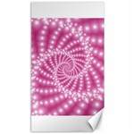 Glossy Pastel Pink Beaded Spiral Fractal  Canvas 40  x 72 