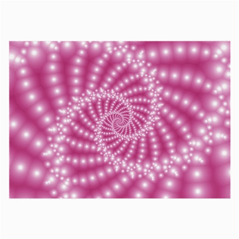 Glossy Pastel Pink Beaded Spiral Fractal  Large Glasses Cloth from ArtsNow.com Front