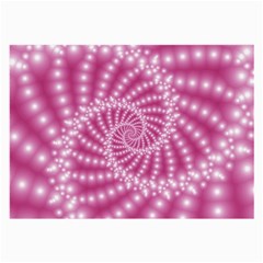 Glossy Pastel Pink Beaded Spiral Fractal  Large Glasses Cloth (2 Sides) from ArtsNow.com Front