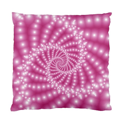 Glossy Pastel Pink Beaded Spiral Fractal  Standard Cushion Case (One Side) from ArtsNow.com Front