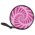 Glossy Pastel Pink Beaded Spiral Fractal  Classic 20-CD Wallet