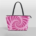 Glossy Pastel Pink Beaded Spiral Fractal  Classic Shoulder Handbag