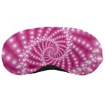 Glossy Pastel Pink Beaded Spiral Fractal  Sleeping Mask