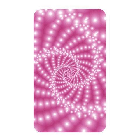 Glossy Pastel Pink Beaded Spiral Fractal  Memory Card Reader (Rectangular) from ArtsNow.com Front