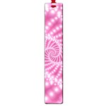 Glossy Pastel Pink Beaded Spiral Fractal  Large Book Mark