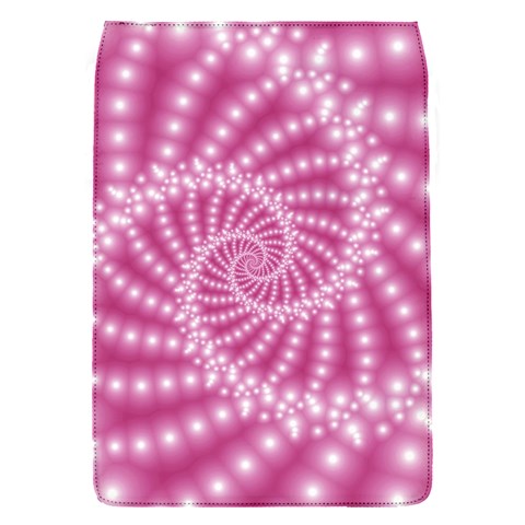 Glossy Pastel Pink Beaded Spiral Fractal  Removable Flap Cover (S) from ArtsNow.com Front