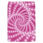 Glossy Pastel Pink Beaded Spiral Fractal  Removable Flap Cover (S)