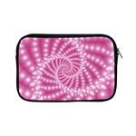 Glossy Pastel Pink Beaded Spiral Fractal  Apple iPad Mini Zipper Case