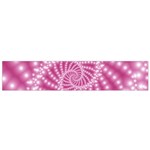 Glossy Pastel Pink Beaded Spiral Fractal  Flano Scarf (Small)