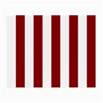 Vertical Stripes - White and Dark Red Small Glasses Cloth