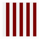 Vertical Stripes - White and Dark Red Medium Glasses Cloth