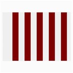 Vertical Stripes - White and Dark Red Large Glasses Cloth