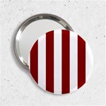 Vertical Stripes - White and Dark Red 2.25  Handbag Mirror