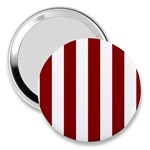 Vertical Stripes - White and Dark Red 3  Handbag Mirror