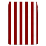 Vertical Stripes - White and Dark Red Removable Flap Cover (S)