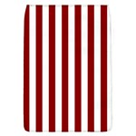 Vertical Stripes - White and Dark Red Removable Flap Cover (L)