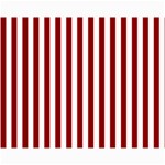 Vertical Stripes - White and Dark Red Collage 11  x 14 