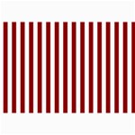 Vertical Stripes - White and Dark Red Collage 12  x 18 