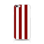 Vertical Stripes - White and Dark Red Apple iPhone 6/6S Silicone Case (Transparent)