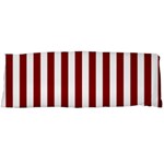 Vertical Stripes - White and Dark Red Body Pillow Case (Dakimakura) (One Side)