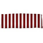 Vertical Stripes - White and Dark Red Body Pillow Case Dakimakura (Two Sides)