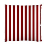 Vertical Stripes - White and Dark Red Standard Cushion Case (One Side)