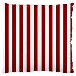 Vertical Stripes - White and Dark Red Standard Flano Cushion Case (One Side)