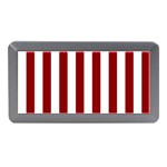 Vertical Stripes - White and Dark Red Memory Card Reader (Mini)