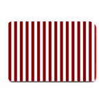 Vertical Stripes - White and Dark Red Plate Mat