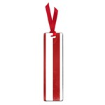 Vertical Stripes - White and Dark Red Small Book Mark