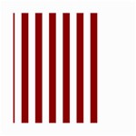 Vertical Stripes - White and Dark Red Small Garden Flag (Two Sides)