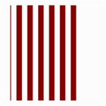 Vertical Stripes - White and Dark Red Large Garden Flag (Two Sides)