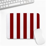 Vertical Stripes - White and Dark Red Small Mousepad